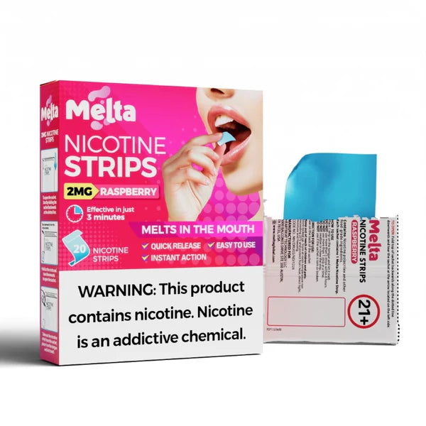 raspberry melta nicotine strips 2mg
