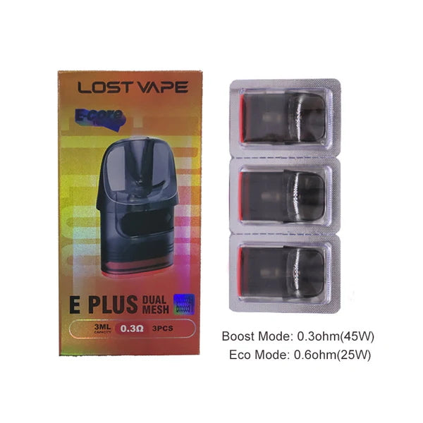 lost vape e-plus dual mesh pod cartridge
