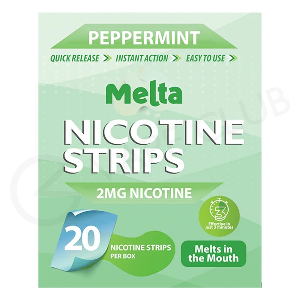 peppermint melta nicotine strips