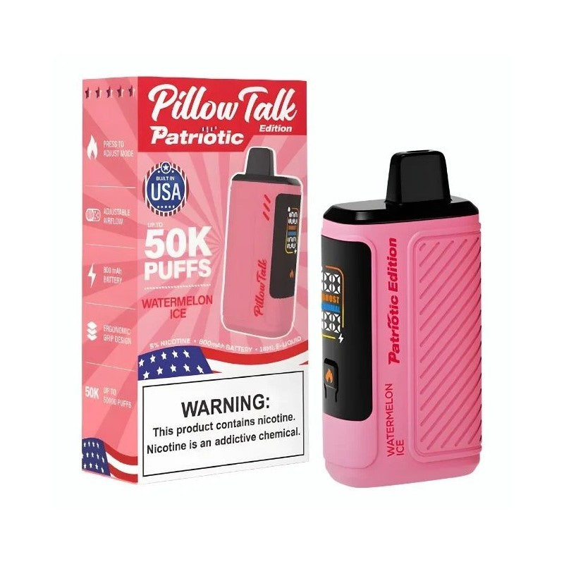 Pillow Talk 50K 50000 Puffs Patriotic Edition Disposable Vape 5% Vape Bar Club Pillow Talk 50K 50000 Puffs Patriotic Edition Disposable Vape 5% Vape Bar Club