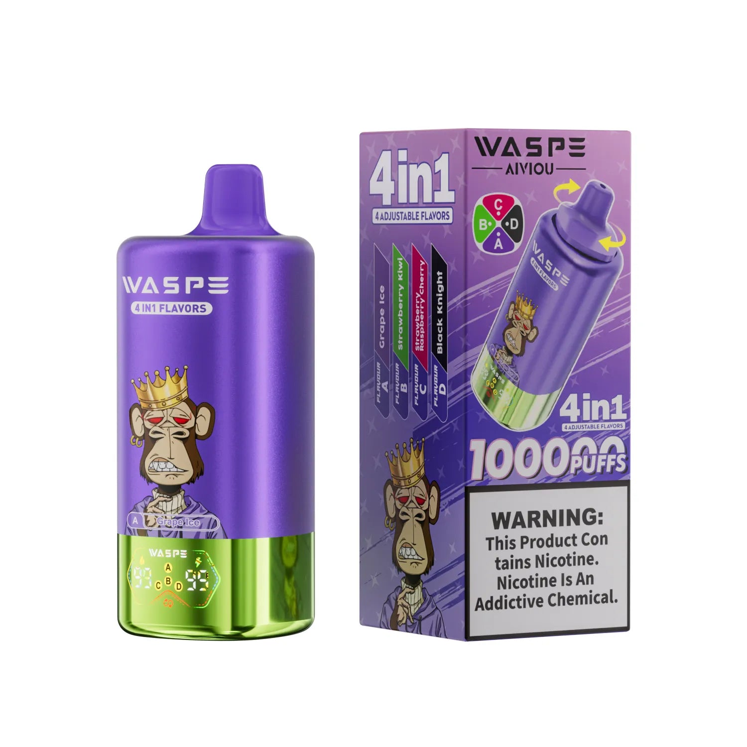 best blu vape flavors WASPE & Remit 4-in-1 100K 100000 Puffs Disposable Vape – Vape Bar Club