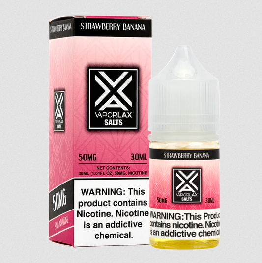 VaporLax Salt Strawberry Banana E-liquid 30mL