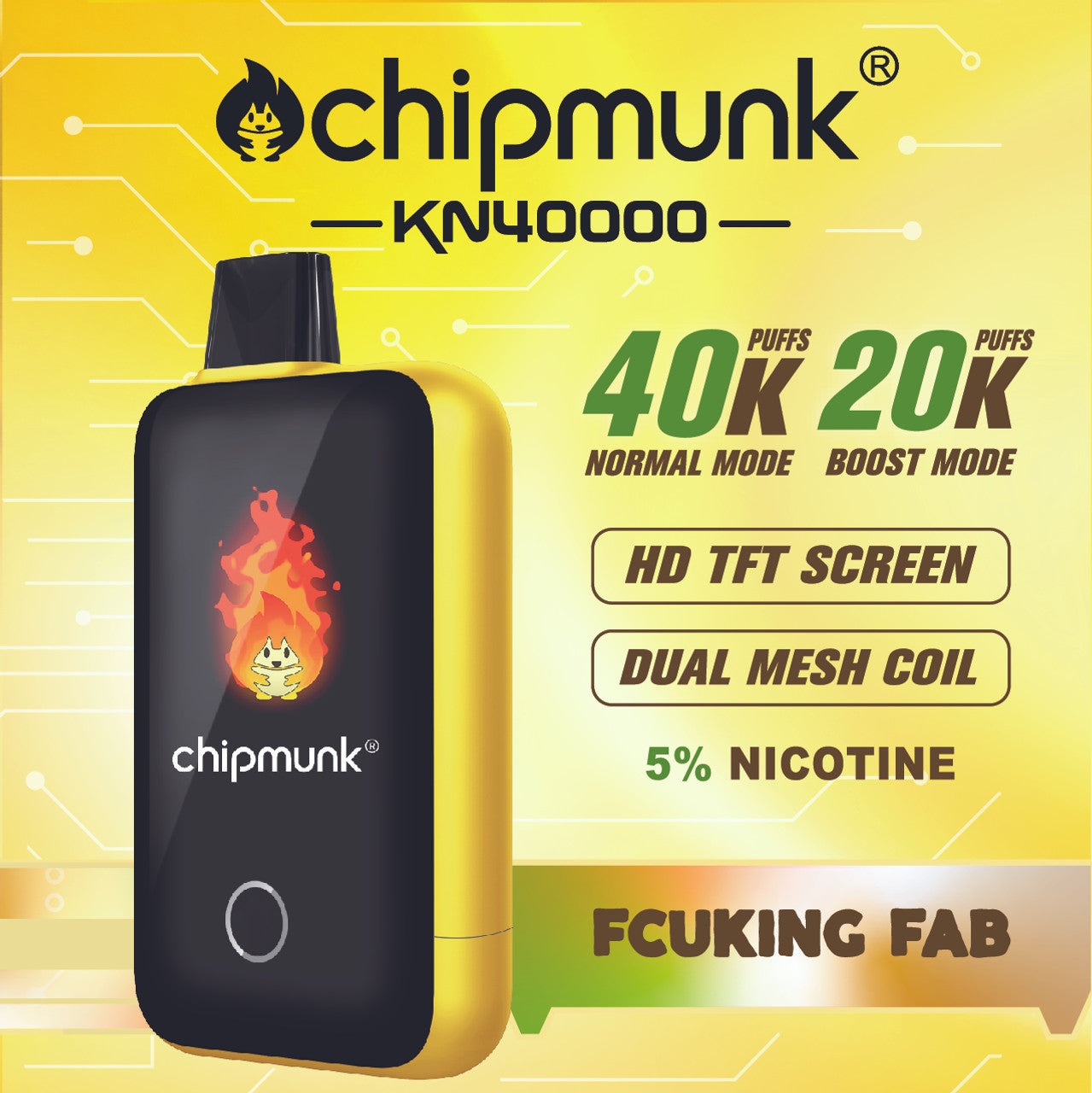 Chipmunk KN40000 Disposable Vape Kit 5%