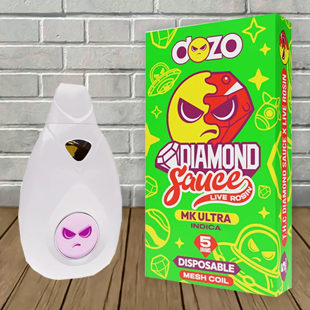 Dozo Diamond Sauce Live Rosin THCA Disposable Vape