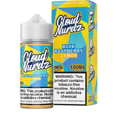 Cloud Nurdz Blue Raspberry Lemon E-Liquid 100ml